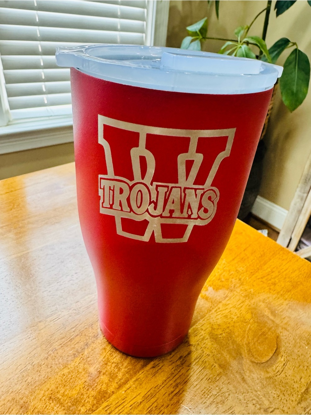 Orca Brand Red Stainless Tumbler w Team Logo